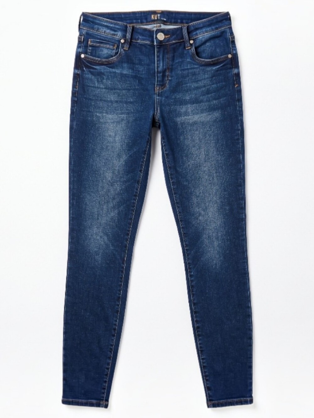 Kut From The Kloth Women's Toothpick Skinny Jeans Size 6S Blue Stretch Denim